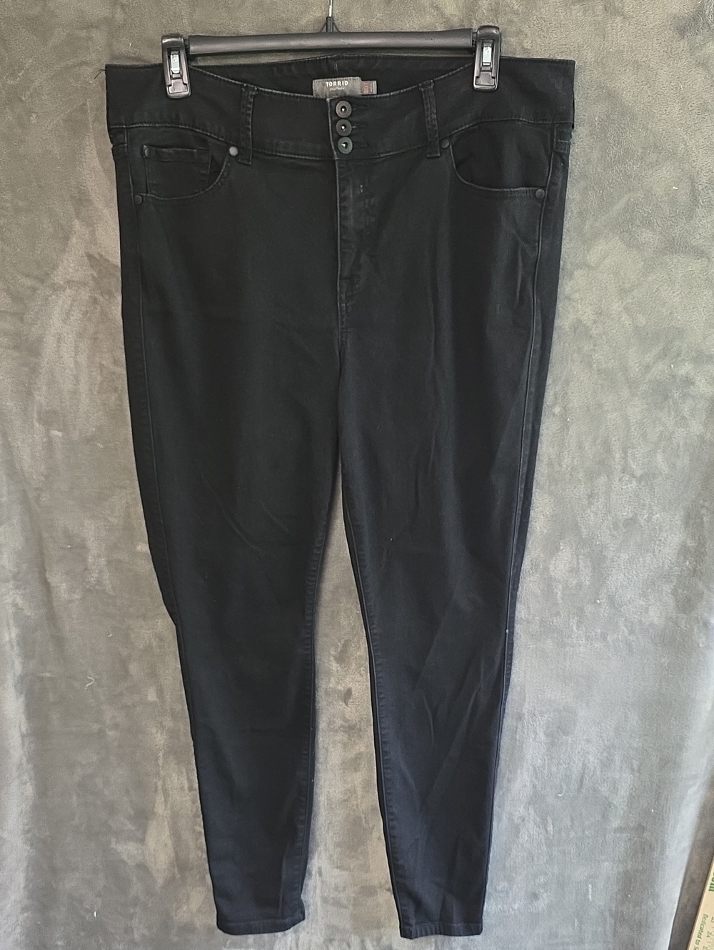 torrid Black High-Rise Skinny Jeggings with Triple-Button Waist